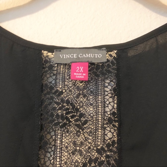 Vince Camuto Black and Lace Blouse - Picture 2 of 5